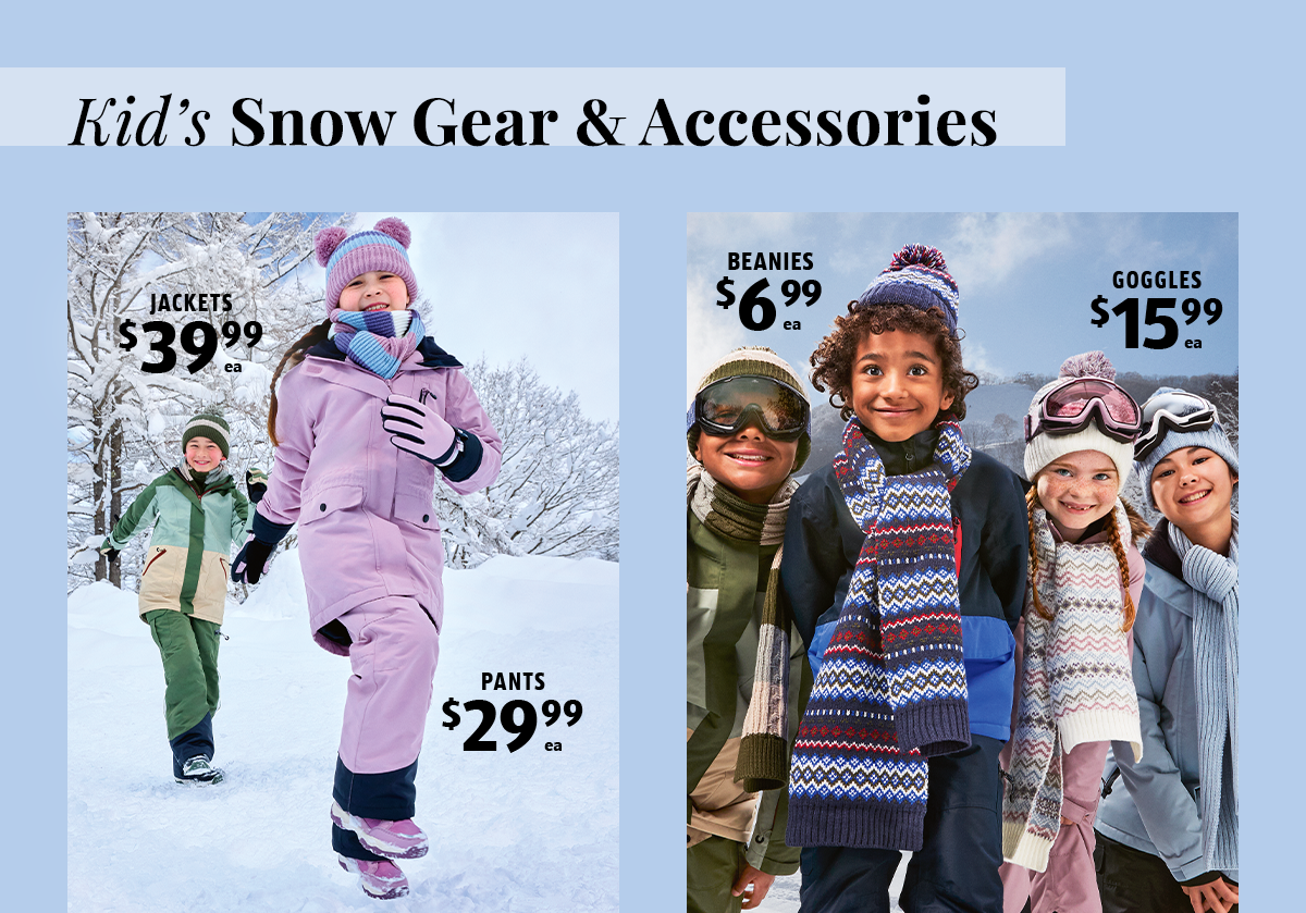 Kids Snow Gear and Accessories