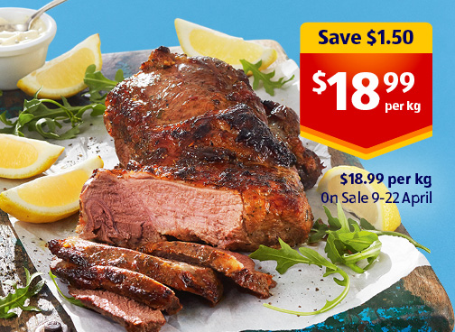Ready, Set Cook! Boneless Butterflied Lamb Leg Honey & Rosemary per kg
