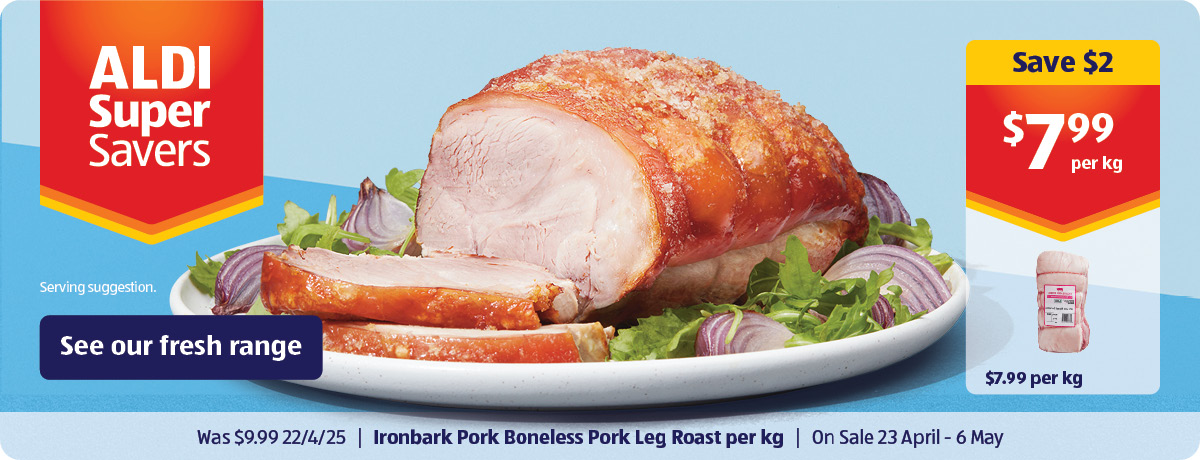 Super Savers Ironbark Pork Boneless Pork Leg Roast per kg