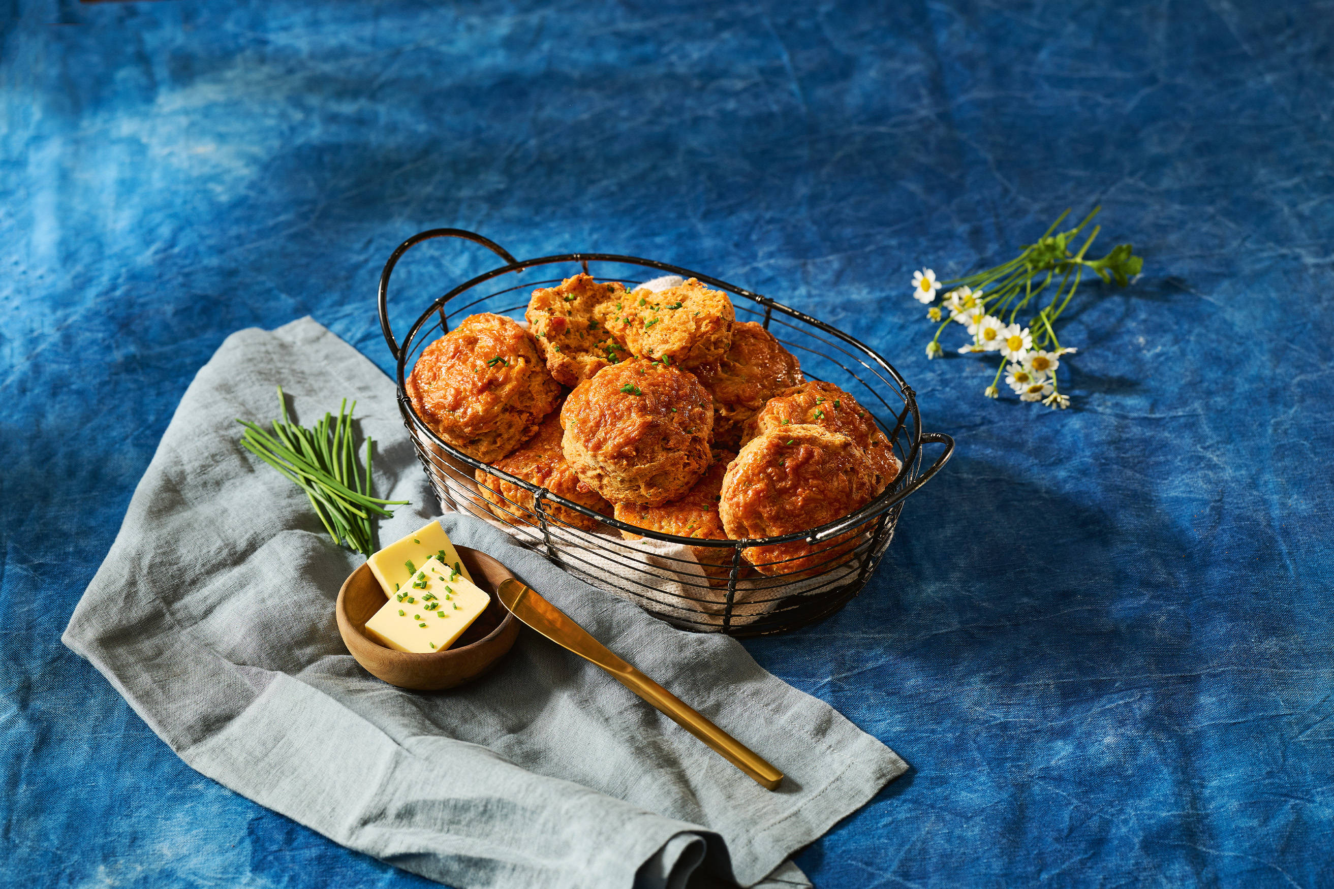 Chorizo, Chive and Cheddar Buttermilk Scones Recipe