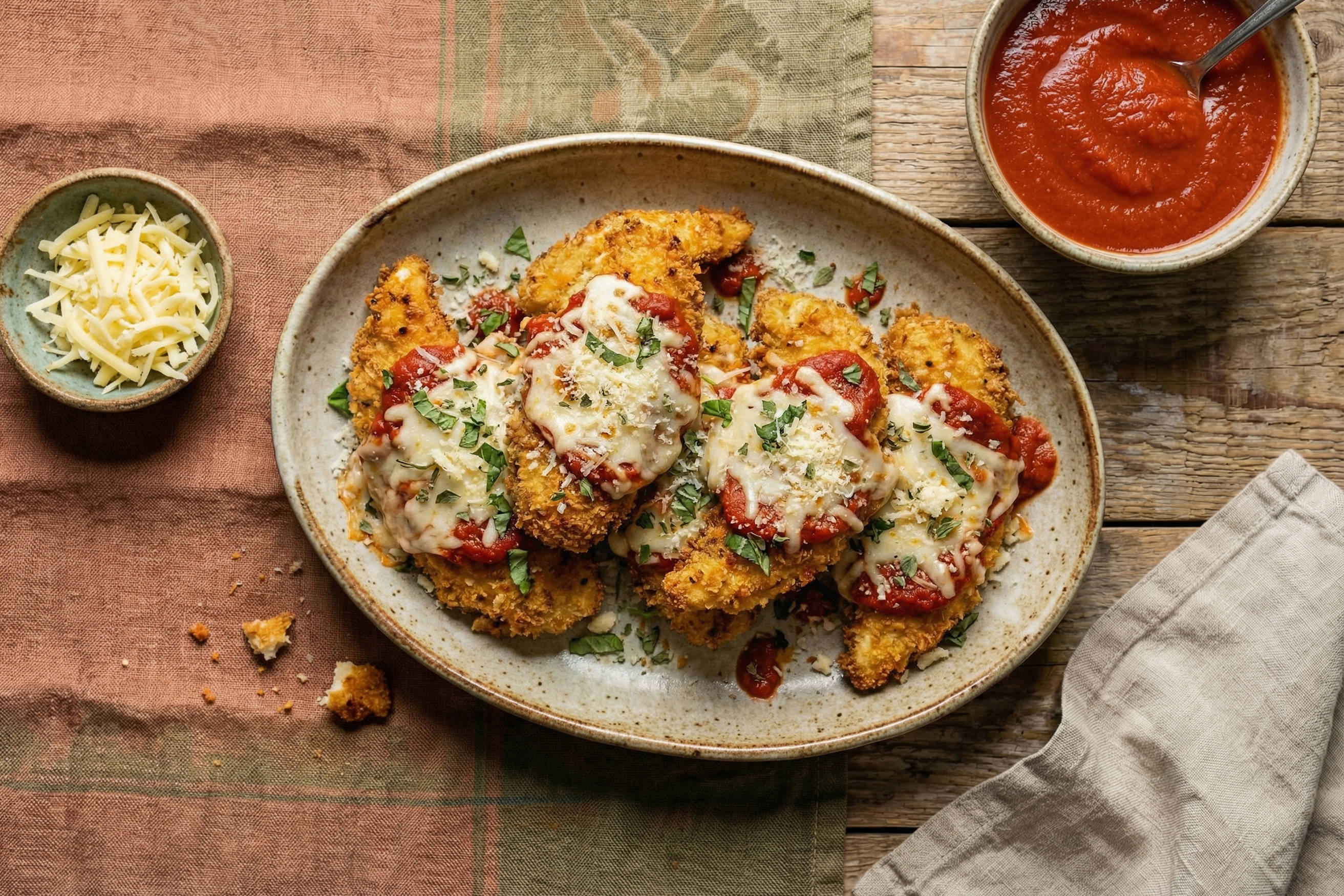 Air Fryer Chicken Parmigiana Tenders