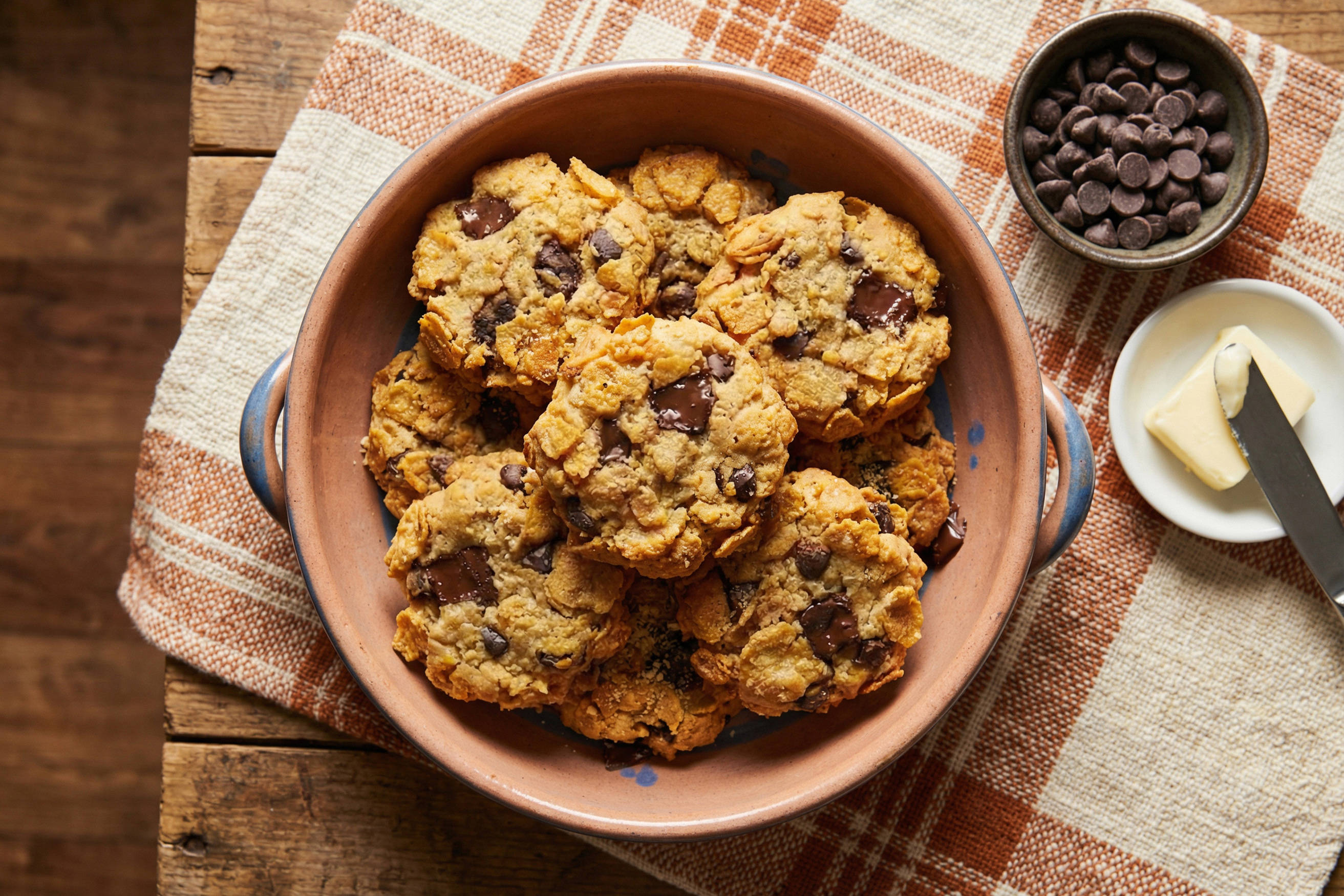 Air Fryer Cornflake Chocolate Chip Cookies