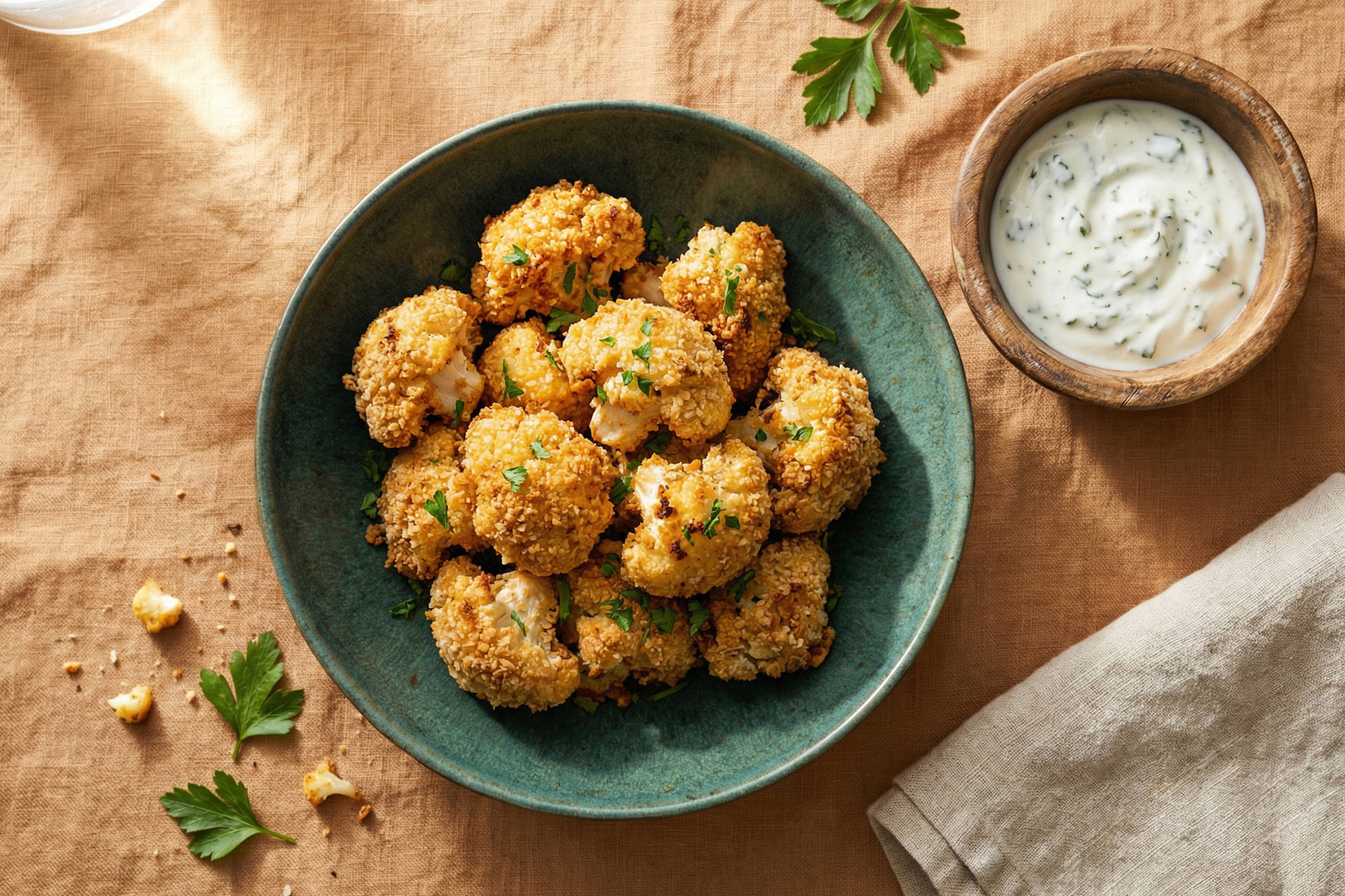 Air Fryer Crunchy Cauliflower Bites
