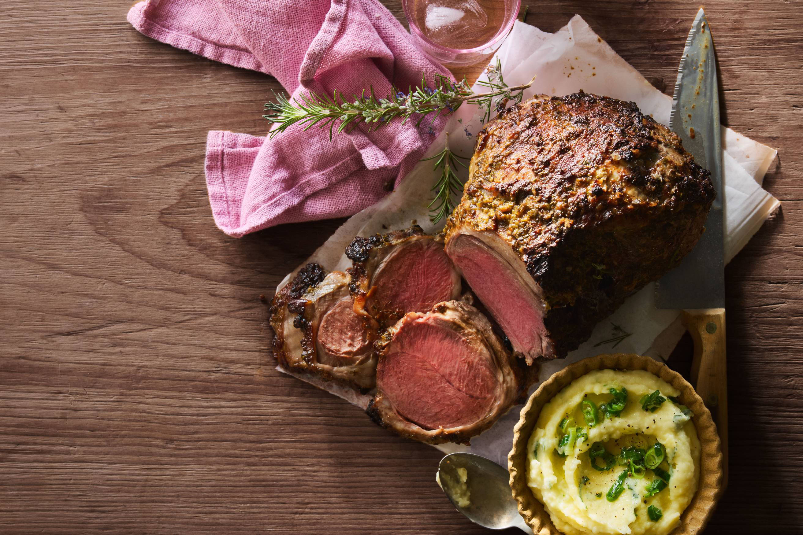 Boneless Lamb with Zingy Spring Onion Mash