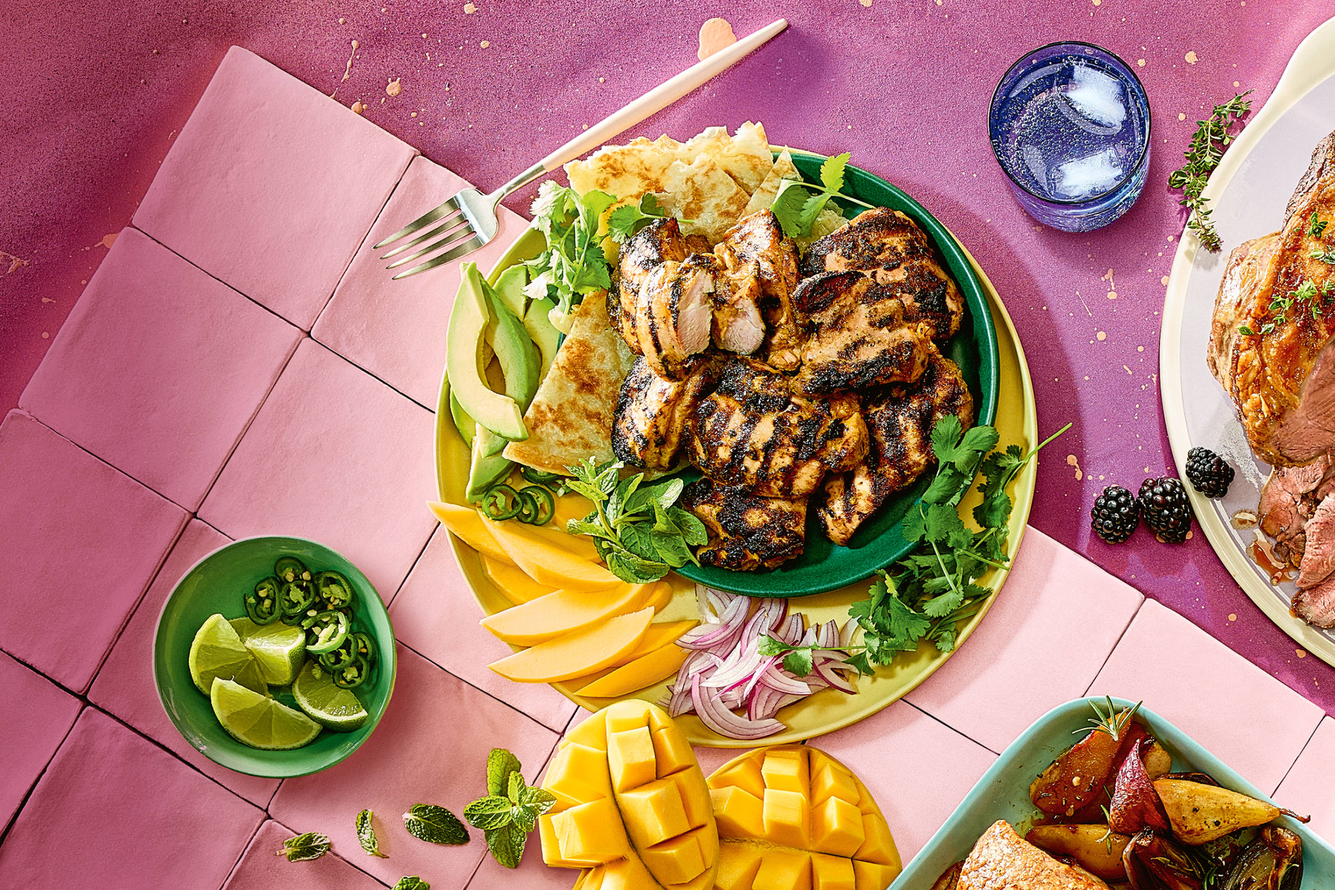 Charred Mango Chicken Thighs Recipe