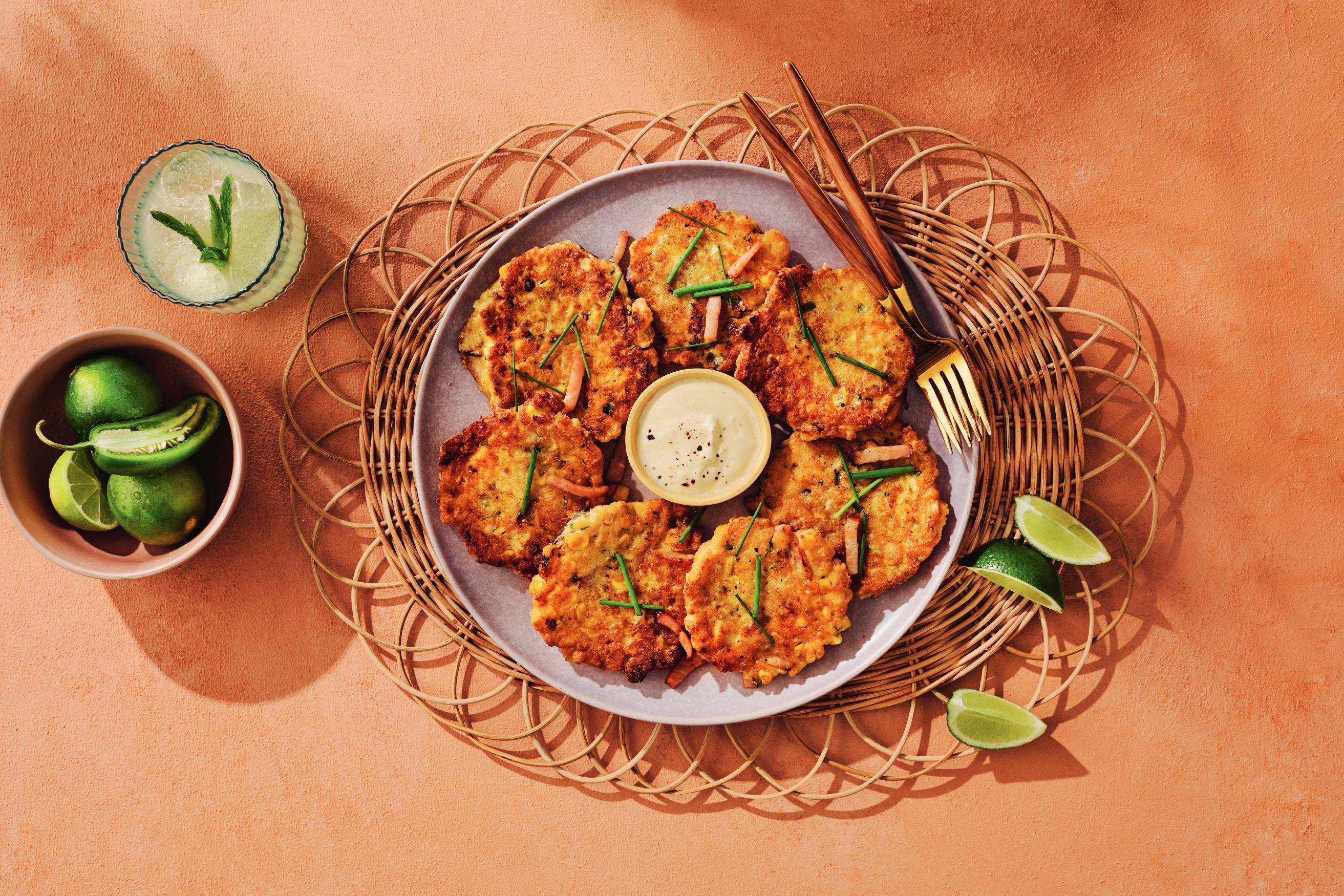 Ham & Corn Fritters Recipe