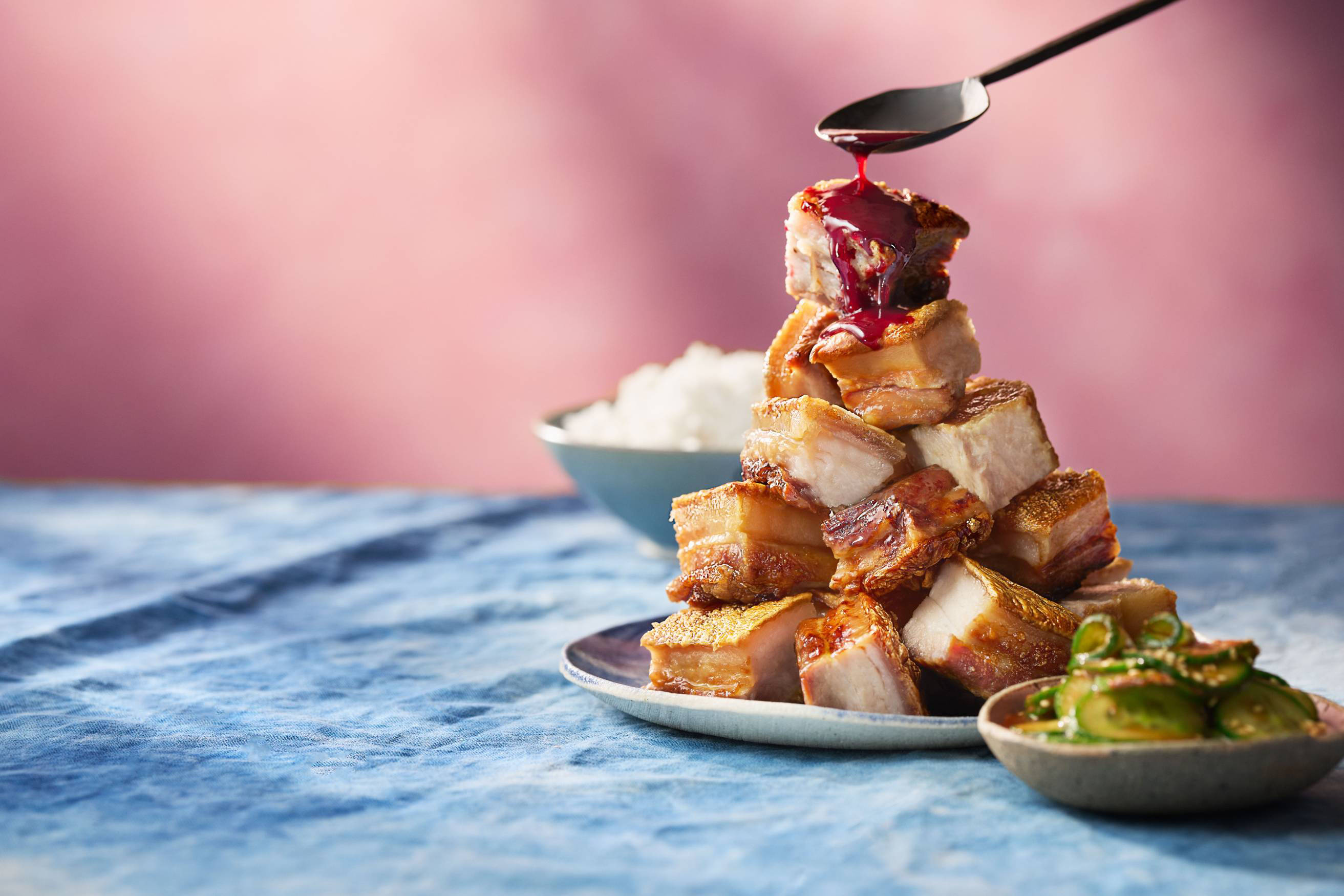 Crackling Pork Belly with Plum Sauce Recipe