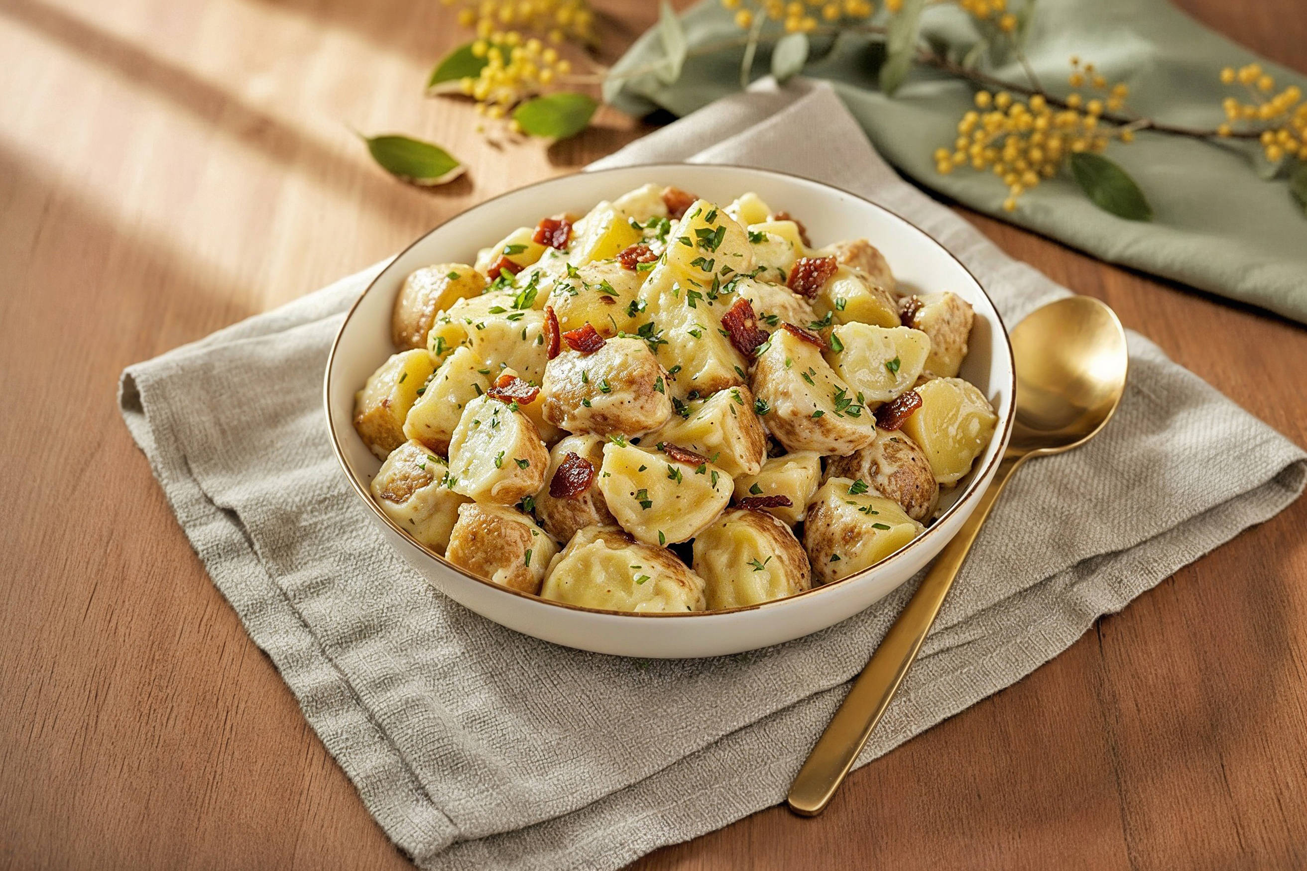Creamy Potato Salad with Crispy Bacon Recipe