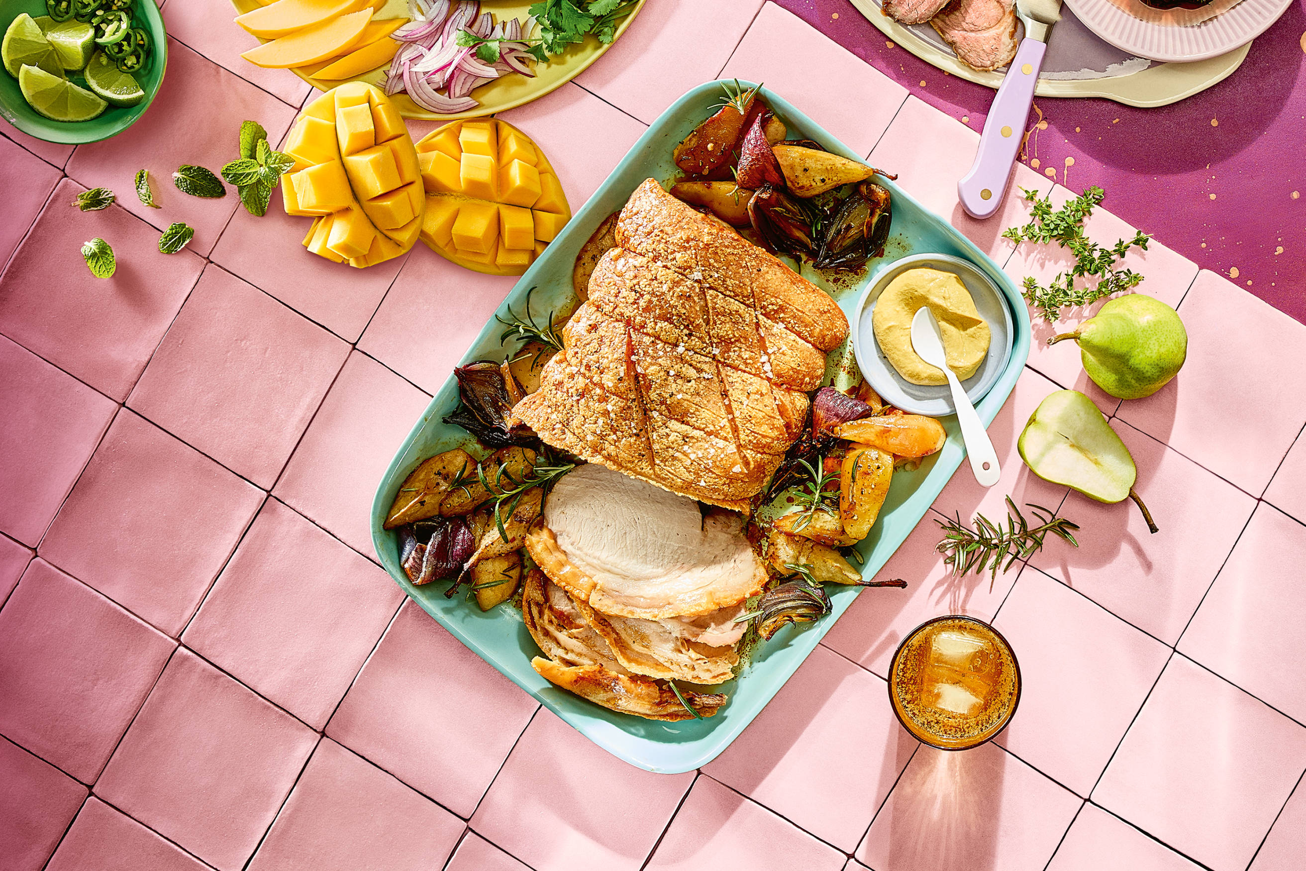 Crispy Pork with Rosemary Pears Recipe