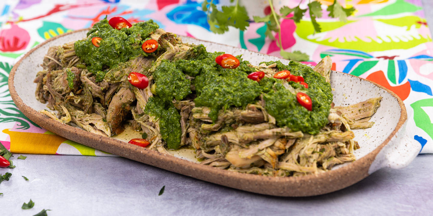 Meltingly Tender Chimichurri Pork Shoulder with Chimichurri Sauce Recipe