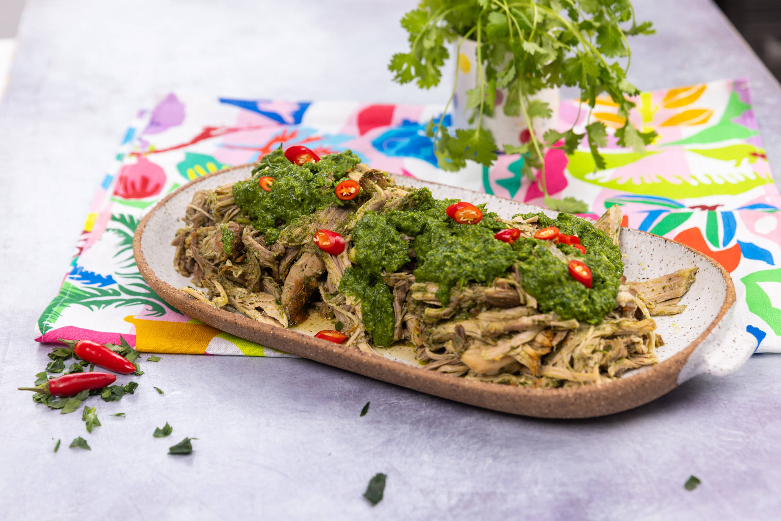 Meltingly Tender Chimichurri Pork Shoulder