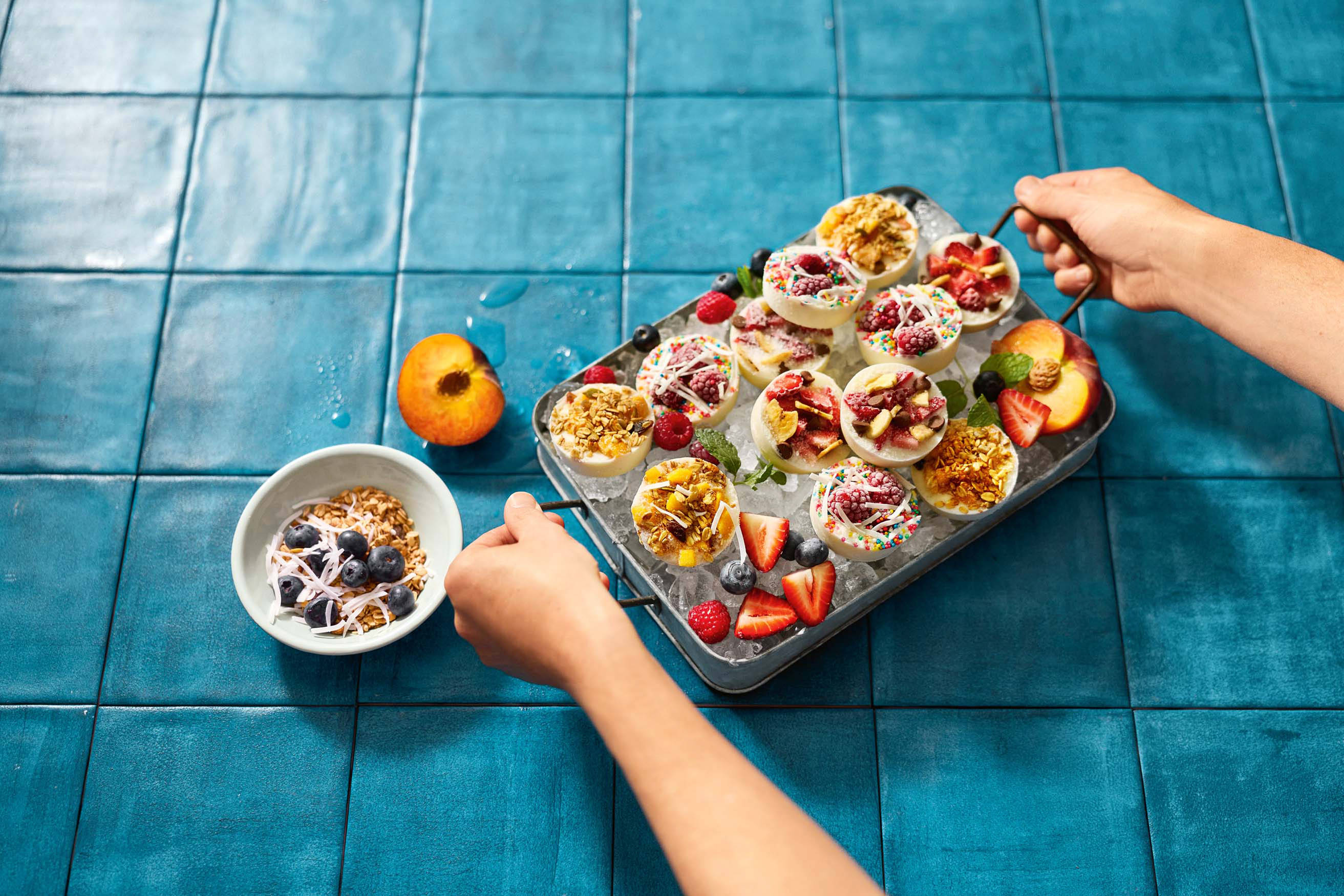 Frozen Yogurt Cups with Fun Toppings Recipe