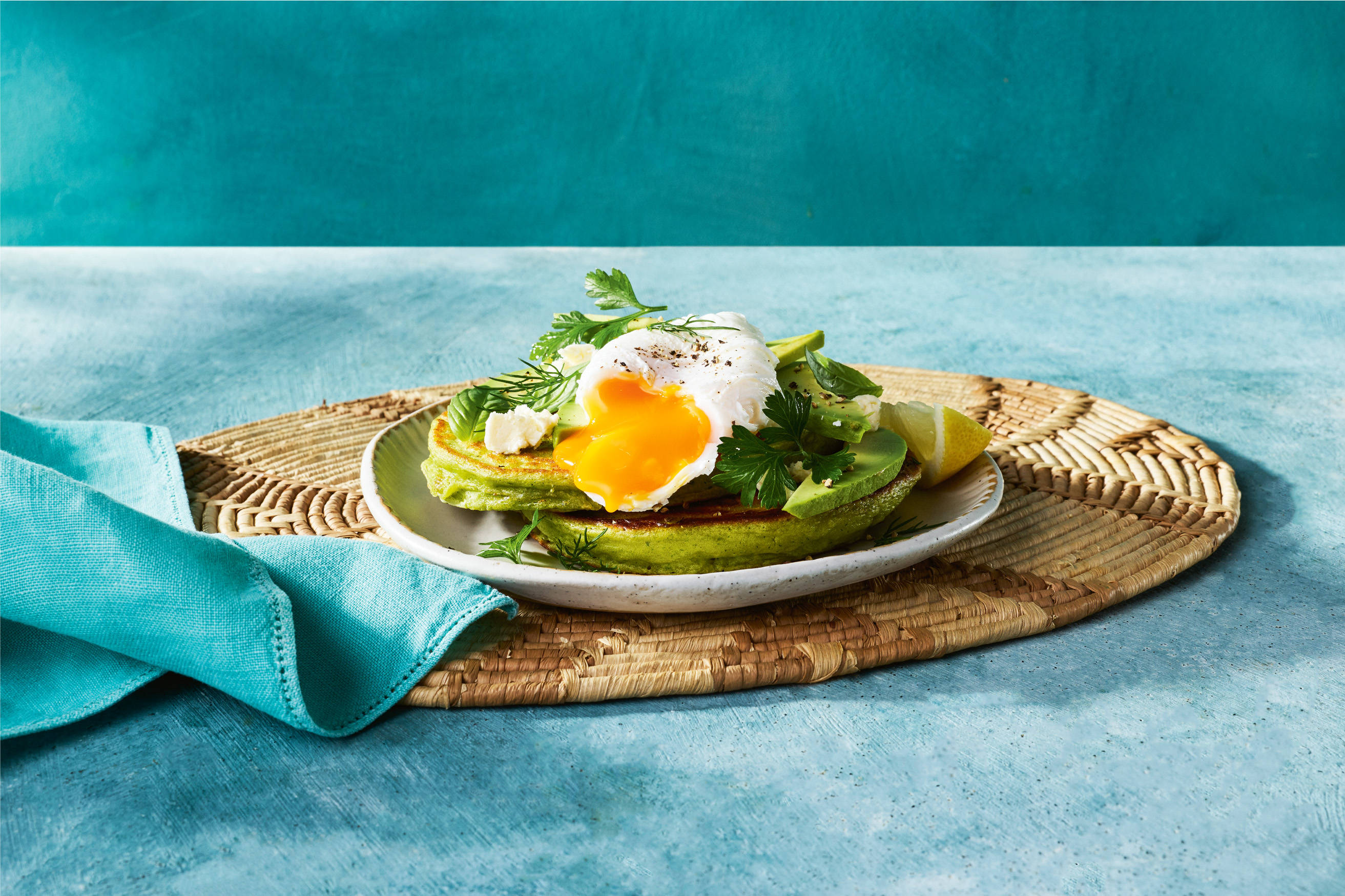 Herby Avocado Pancakes Recipe