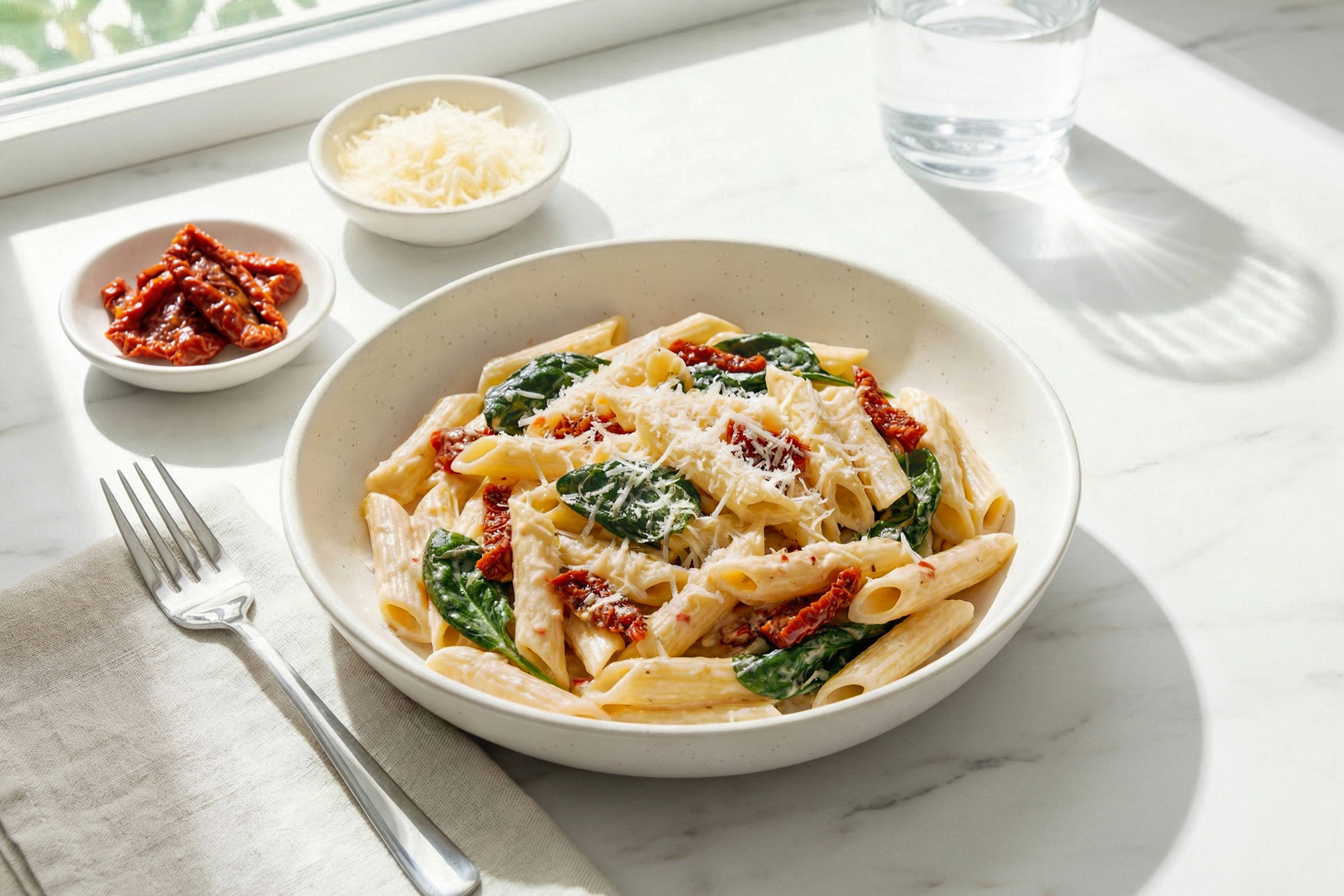 One-Pan Sundried Tomato and Cream Cheese Pasta