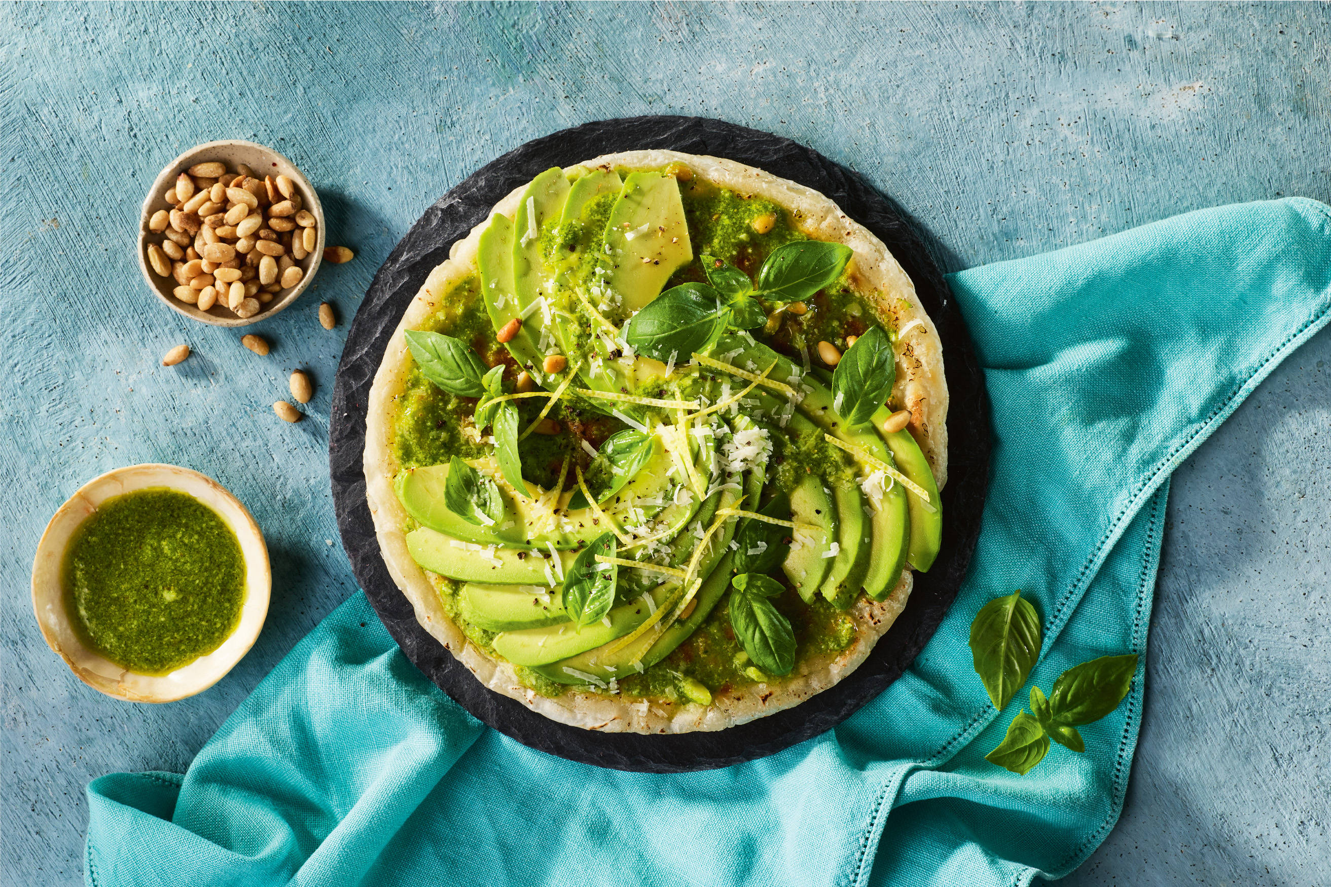 Pesto Avocado Pizza Recipe