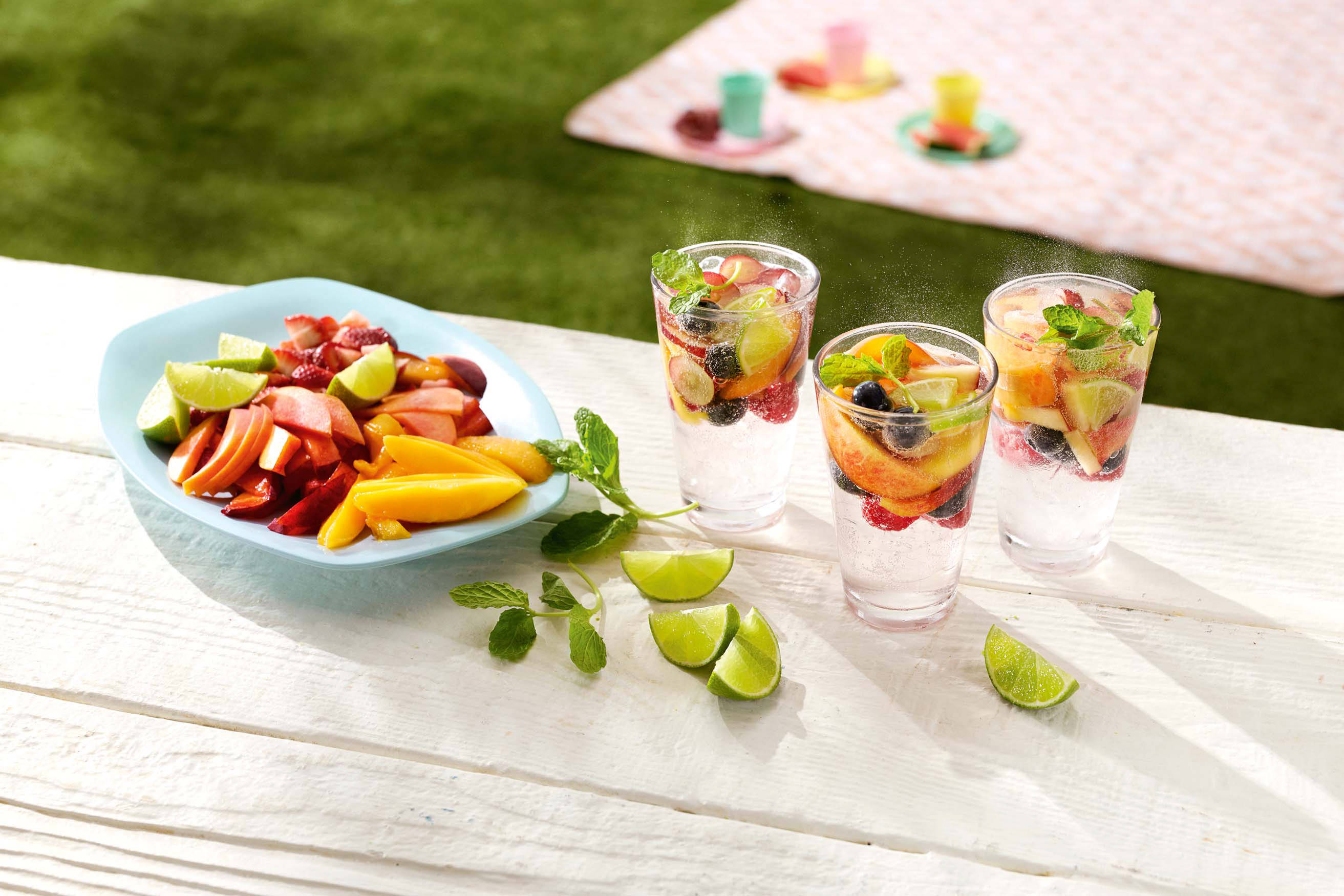 Rainbow Coconut Water Spritzers Recipe