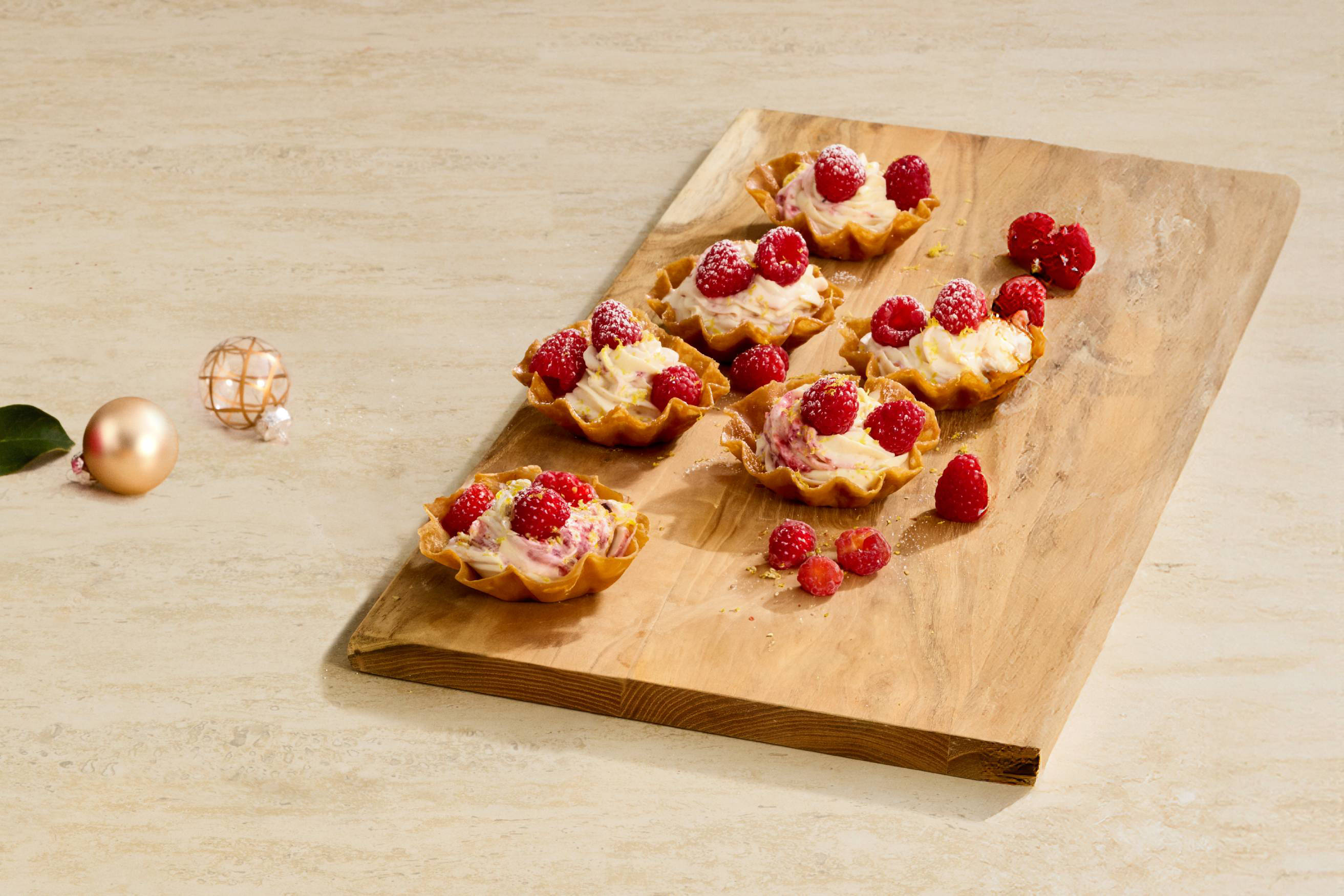 Raspberry Mascarpone Baskets Recipe