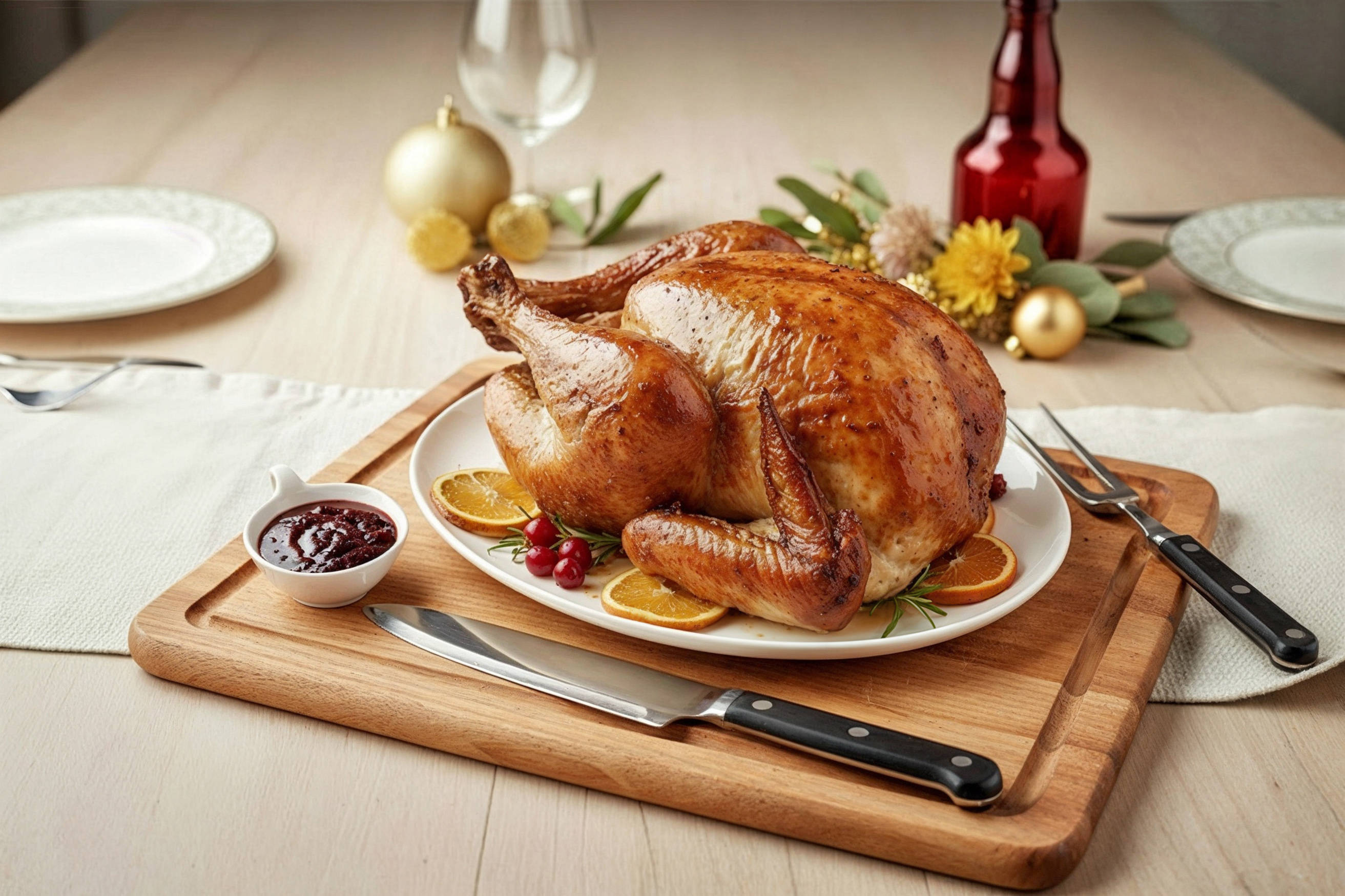 Roast Turkey with Cranberry Orange Glaze Recipe