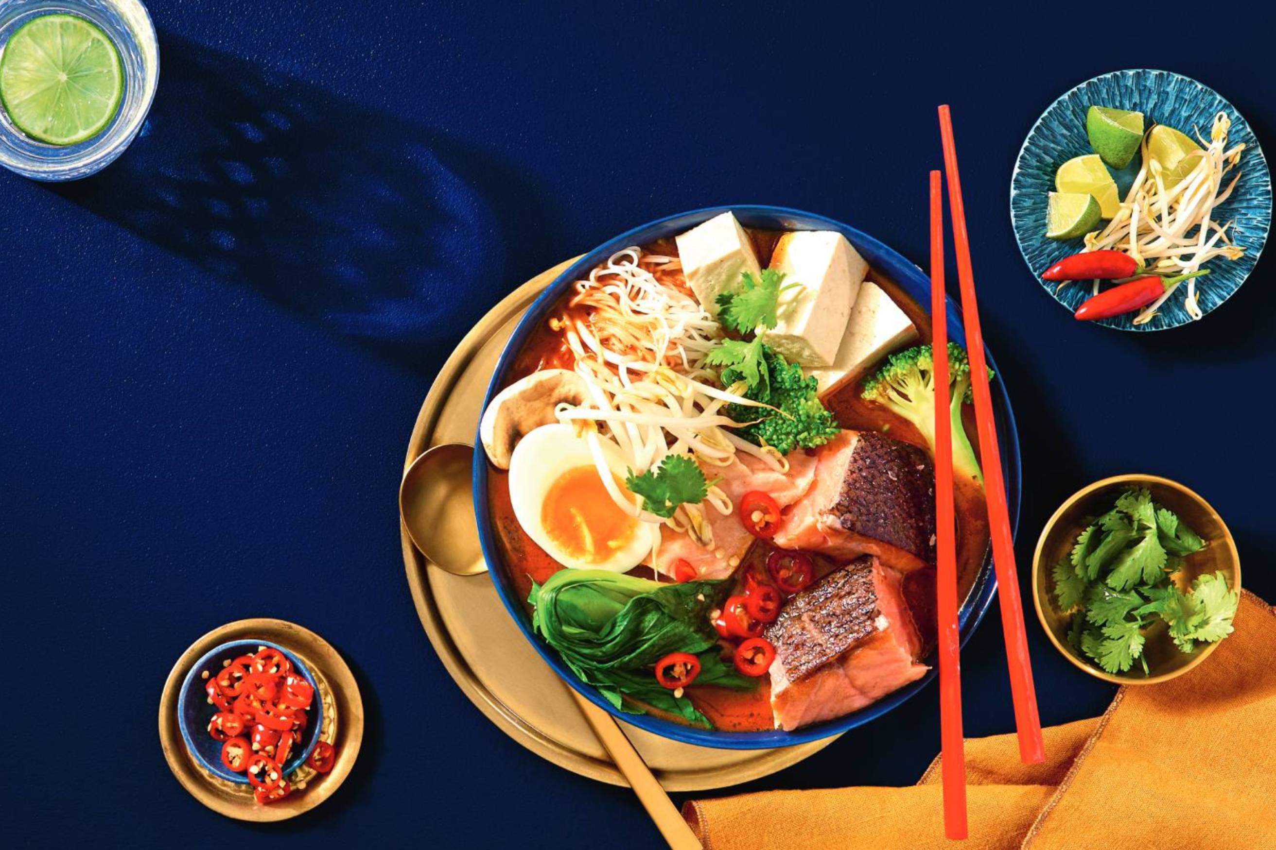 Seared Salmon Curry Laksa Recipe