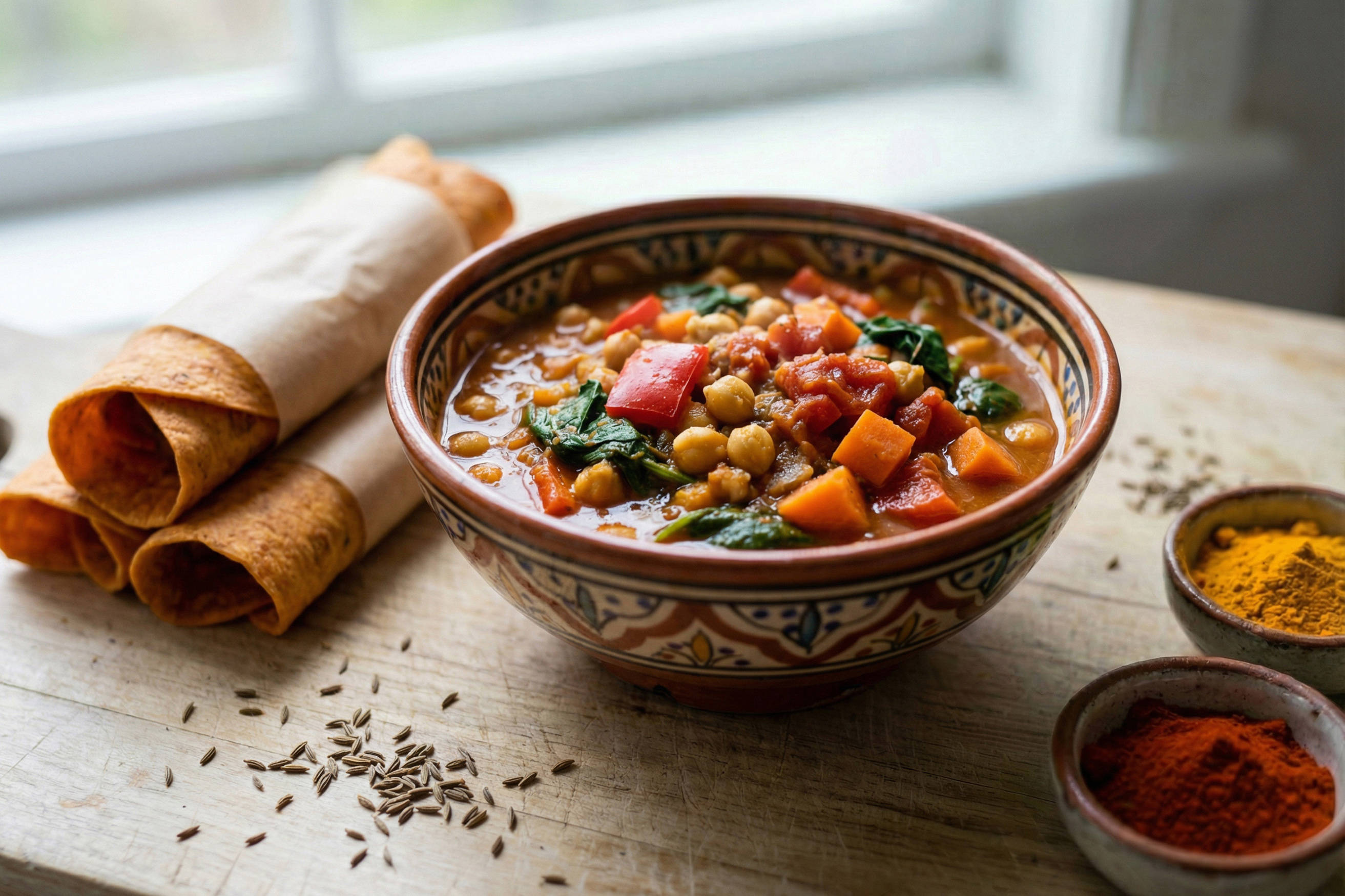 Slow Cooker Moroccan-Style Chickpea and Veggie Pot