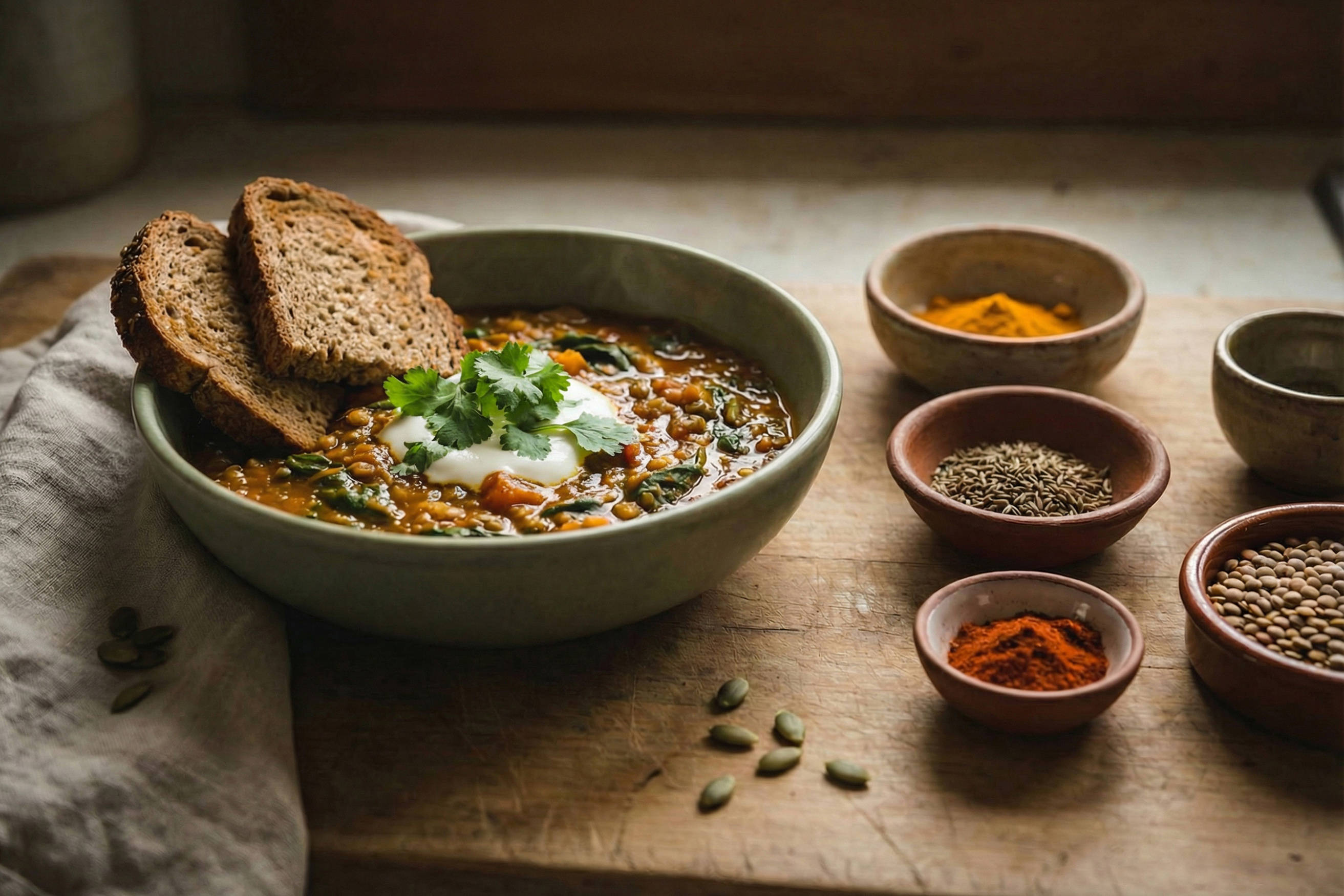 Slow Cooker Pumpkin, Lentil and Tomato Dahl