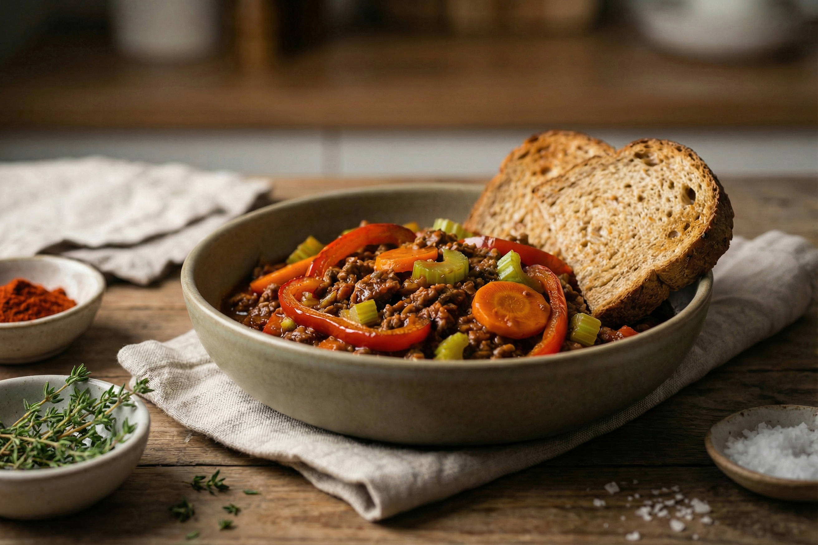 Slow Cooker Sweet Paprika Beef and Veggie Casserole