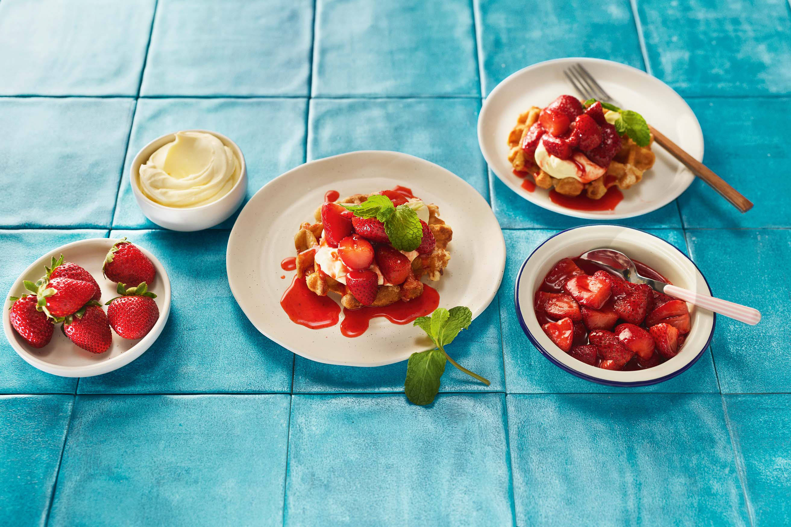 Sweet and Peppery Strawberry Waffles Recipe