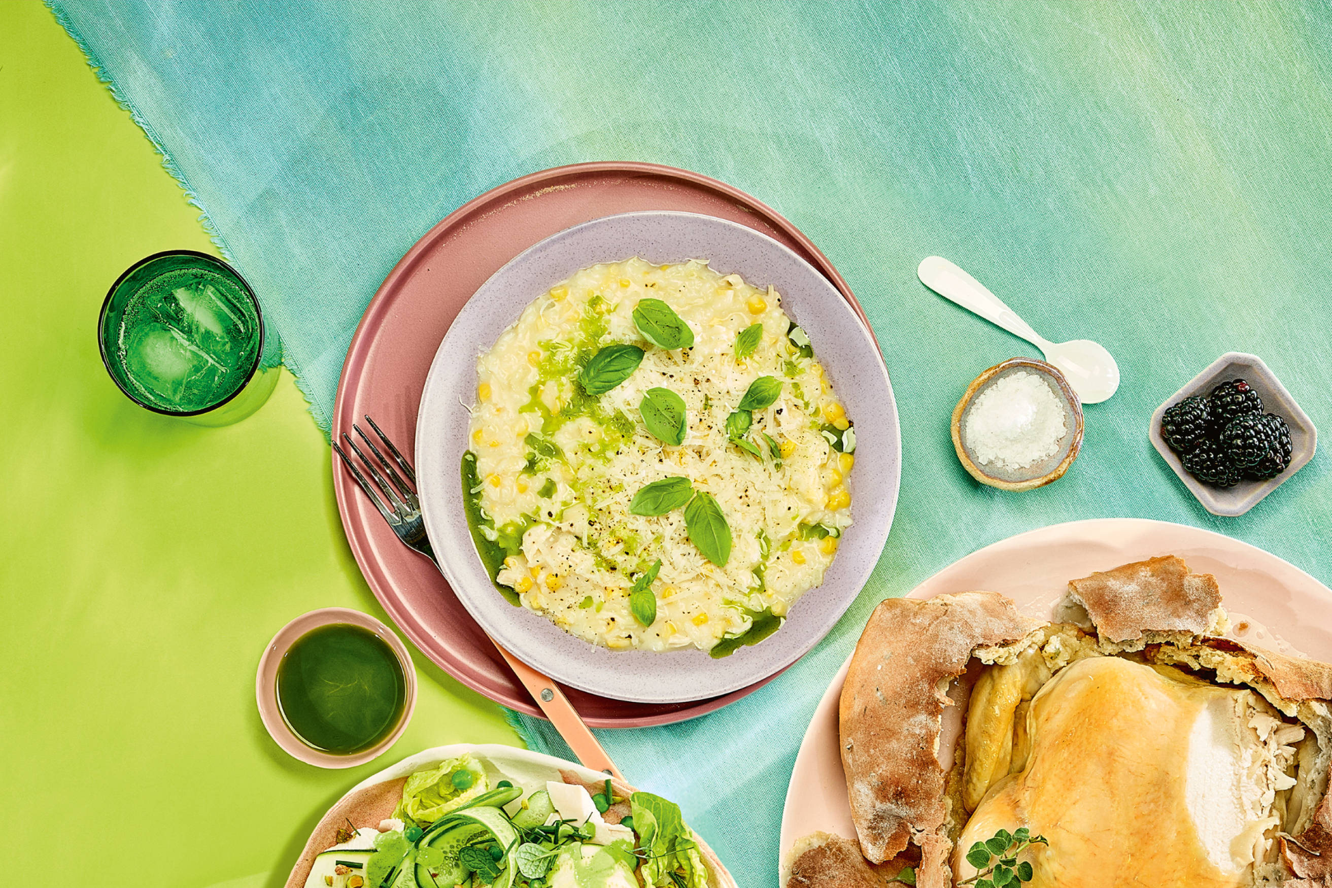 Chicken, Sweet Corn and Basil Risotto Recipe