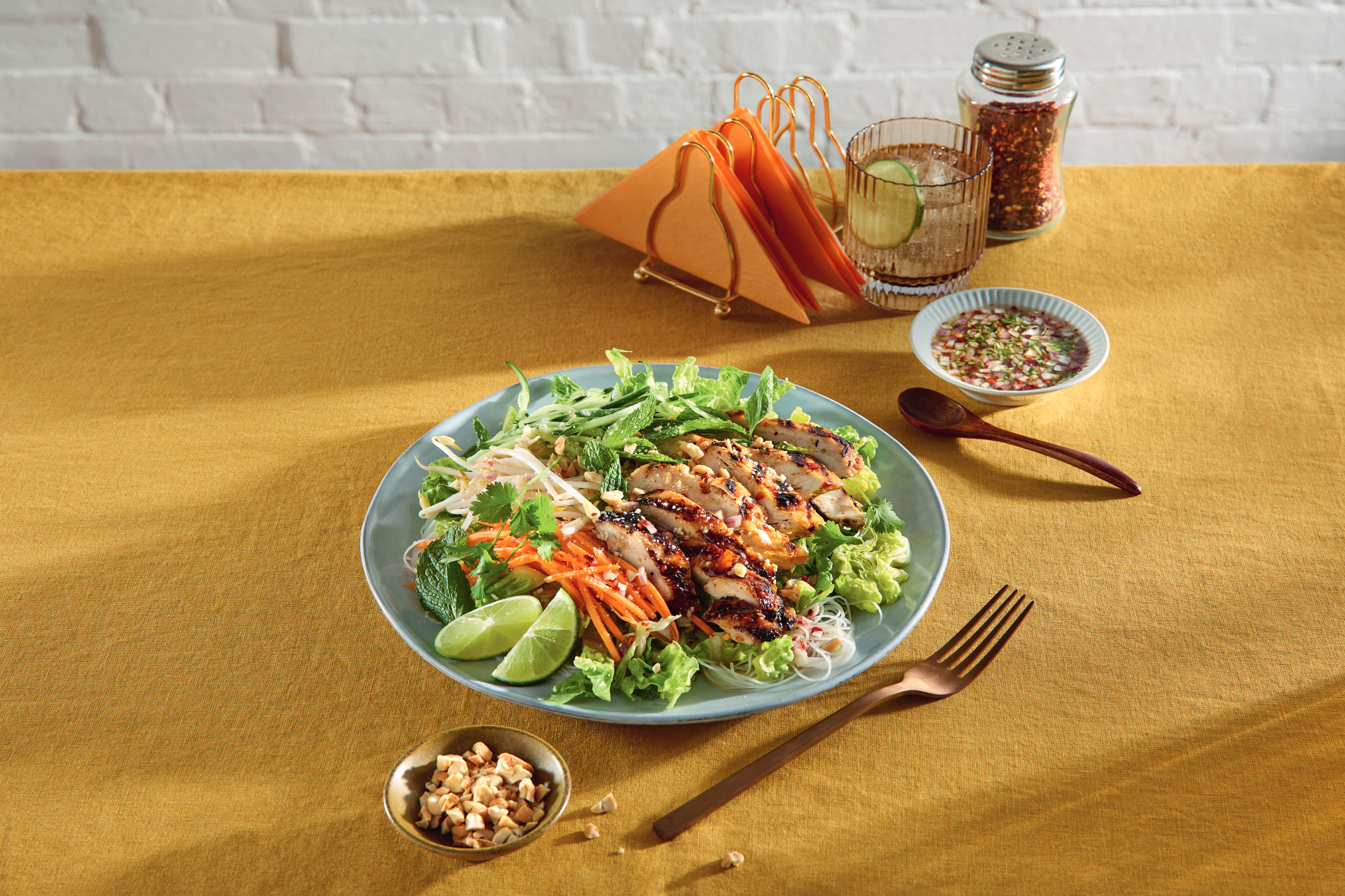 Tangy Chicken Salad with Rice Noodles Recipe