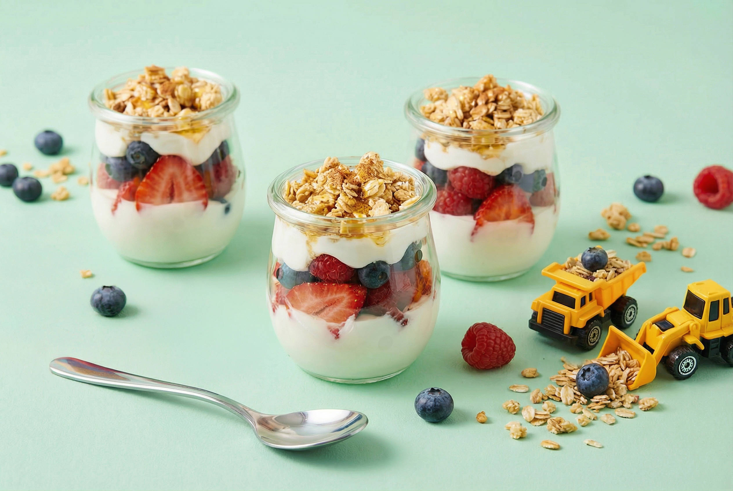 Yogurt Parfait Pots with Crunchy Muesli Topping 