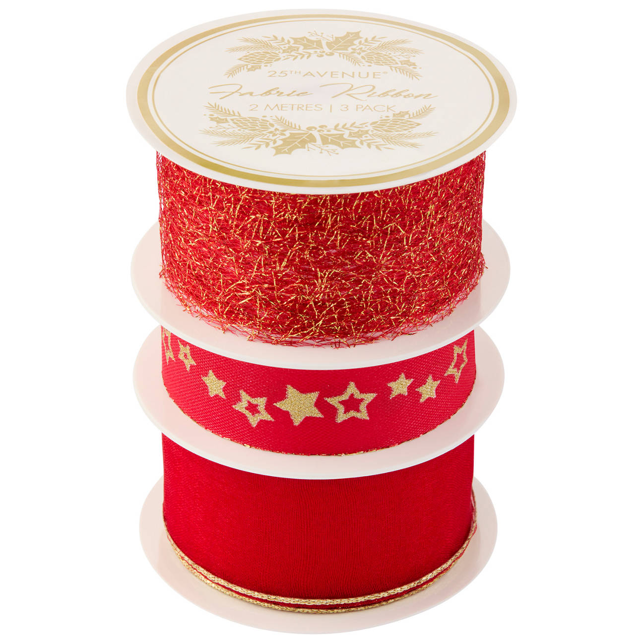 Luxury Fabric Ribbon 2m 3 Pack