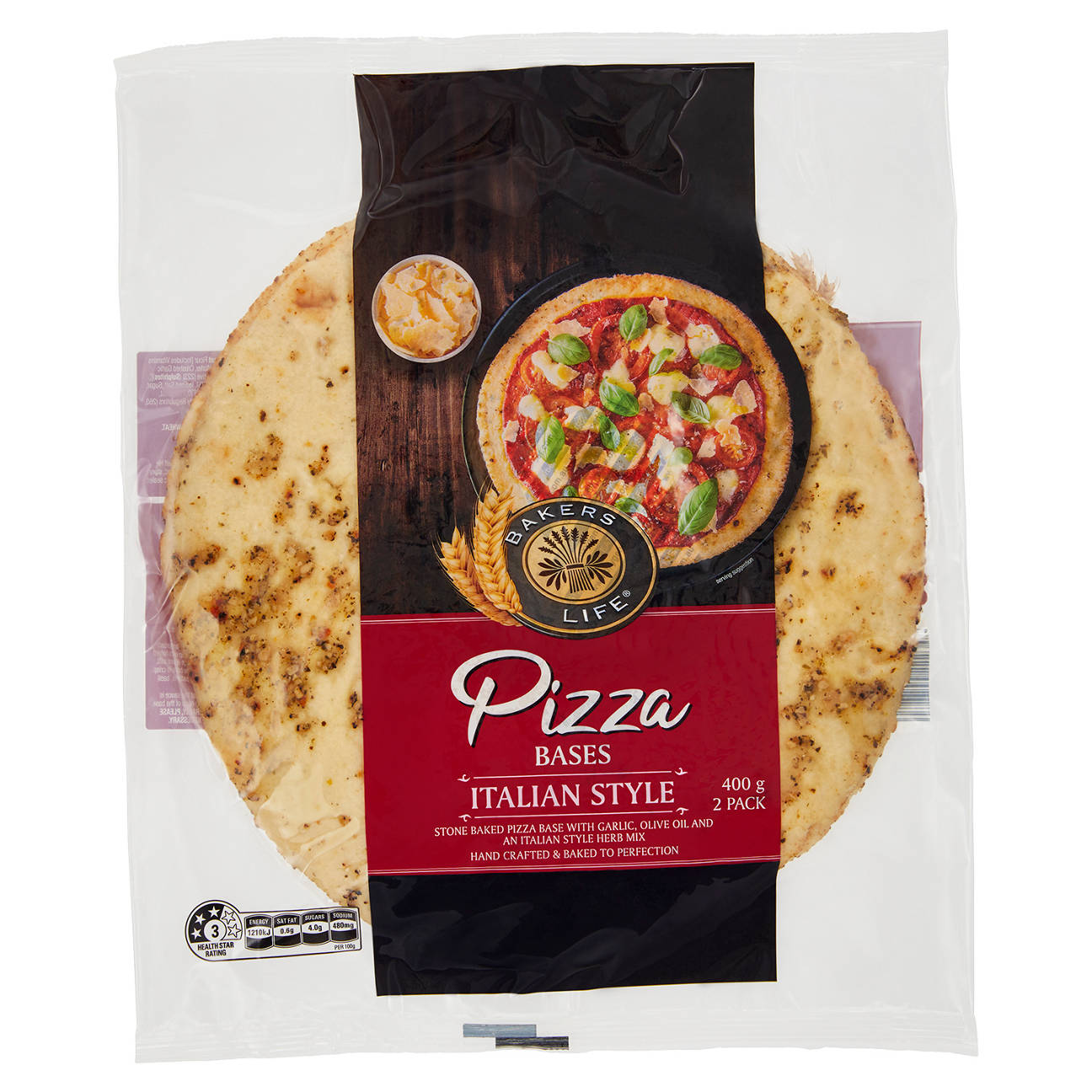 Italian Style Pizza Base 2 Pack 400g