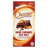Choceur Dark Caramel Sea Salt Chocolate Block 200G