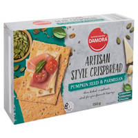 Damora Artisan Style Pumpkin Seed & Parmesan Crispbread 150G