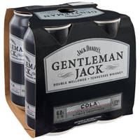Gentleman Jack Gentleman Jack & Cola 4 Pack 375Ml