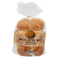 Bakers Life White Extra Soft Bread Rolls 6 Pack 450G