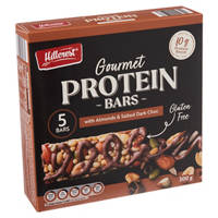 Hillcrest Gourmet Protein Bars Almond & Salted Dark Choc 5 Pack 200G