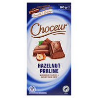 Choceur Hazelnut Praline Chocolate Block 185G