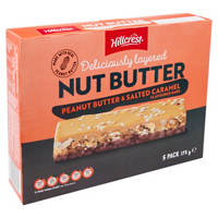 Hillcrest Nut Butter Bars Peanut Butter & Salted Caramel 5 Pack 175G