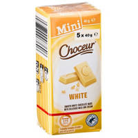 Choceur Mini White Chocolate Bars 5 Pack 200G