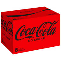 Coca-Cola Coca-Cola Zero Sugar Soft Drink Multipack 6X375Ml.
