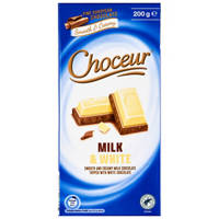 Choceur Milk & White Chocolate Block 200G