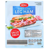 Berg Leg Ham Thinly Sliced 4 Pack 400g