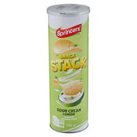 Sprinters Snack Stack Chipssour Cream & Onion Flavour 160G