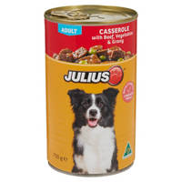 Julius Adult Dog Food Casserole With Beef, Vegetables & Gravy 700G
