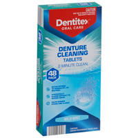 Dentitex 3 Minute Clean Denture Cleaning Tablets 48 Pack