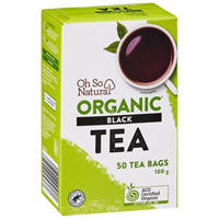 Oh So Natural Organic Organic Black Tea Bags 50 Pack 100G