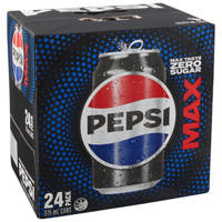 Pepsi Max Soft Drink 24 Pack 375Ml