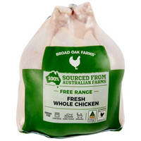 Broad Oak Farms Free Range Fresh Whole Chicken