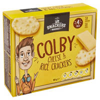 Snackers Market Colby Cheese And Rice Crackers 4 Pack 100G